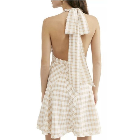 New Free People Do the Twist Seersucker Halter Min - Picture 3 of 11